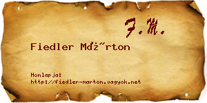 Fiedler Márton névjegykártya